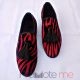 Zebra print loafers with silk thread tassels